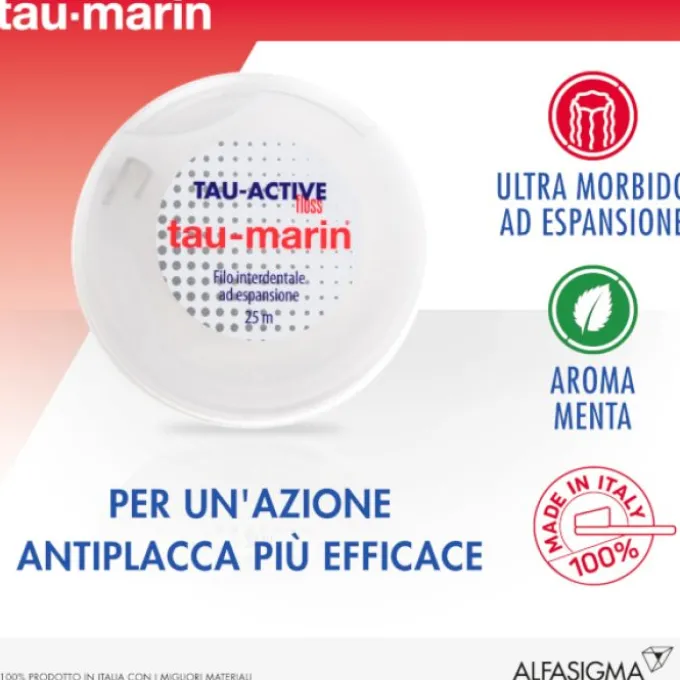 Tau-Marin Filo Interdentale Active Ad Espansione 25 M Fili Interdentali