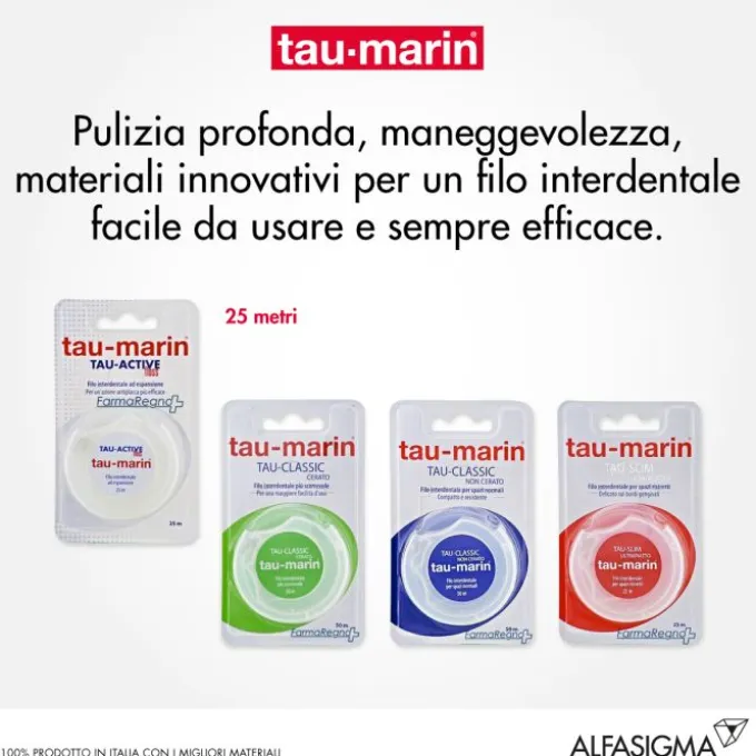 Tau-Marin Filo Interdentale Active Ad Espansione 25 M Fili Interdentali