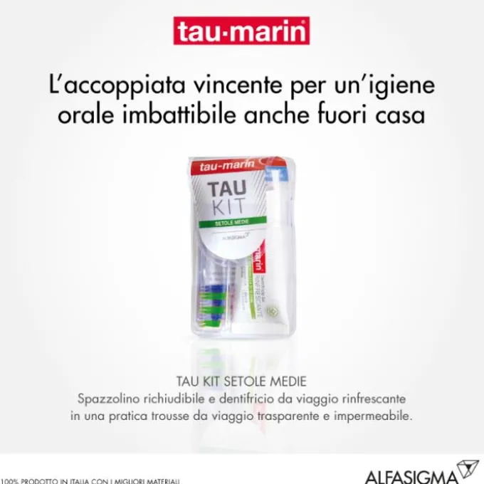 Tau-Marin Kit Dentifricio Gel Con Spazzolino Setole Medie