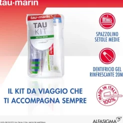 Tau-Marin Kit Dentifricio Gel Con Spazzolino Setole Medie