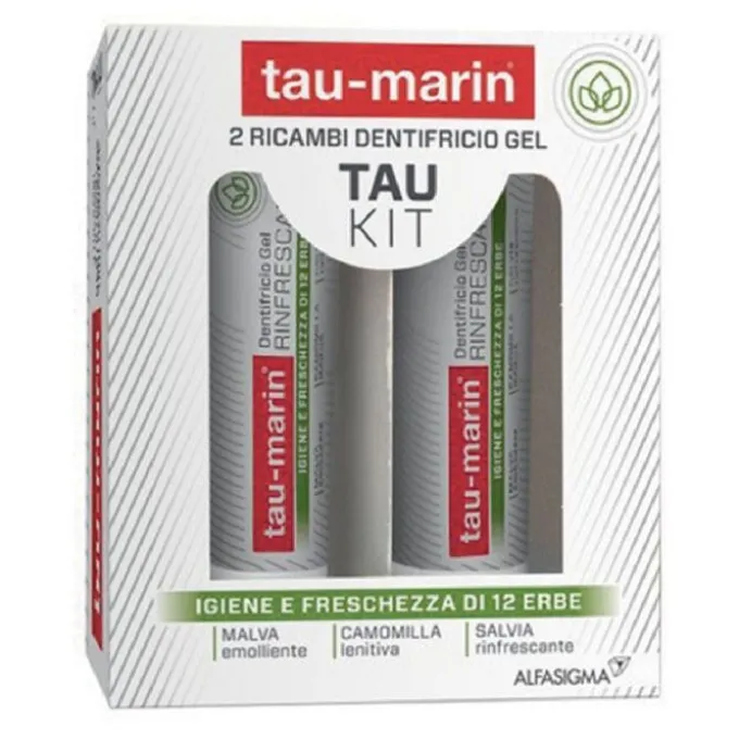 Tau-Marin Ricambio Dentifricio Gel Rinfrescante 2X20 Ml Normali