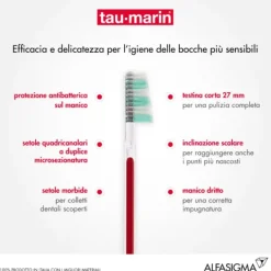 Tau-Marin Spazzolino Sensitive Gengive Antibatterico Normali