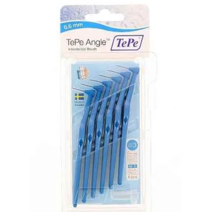 Tepe Angle Scovolino Angolato Con Filo Interdentale Blu 0,6 Mm 6 Pezzi Altri Accessori