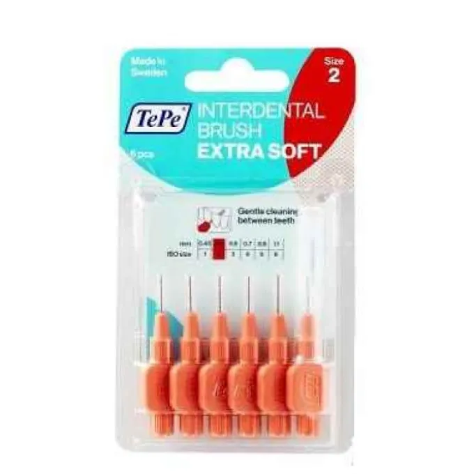 Tepe Scovolino X-Soft Con Filamenti Extra Soffici Rosso Misura 0,5 Mm 6 Pezzi