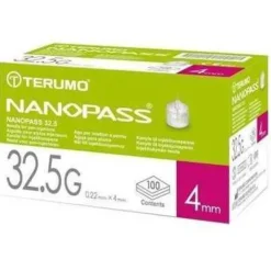 Terumo Nanopass Ago Per Penna Insulina 32.5G 4 Mm 100 Pezzi Aghi Per Insulina
