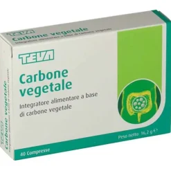 Teva Carbone Vegetale Integratore Benessere Intestinale 40 Compresse Gonfiore