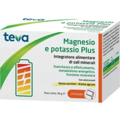 Teva Magnesio E Potassio Plus Integratore Di Sali Minerali 24 Bustine Spossatezza