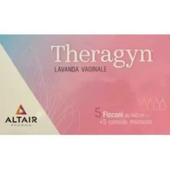 Theragyn Lavanda 5 Flaconi Da 140 Ml + 5 Cannule Monouso Disinfezione Intima