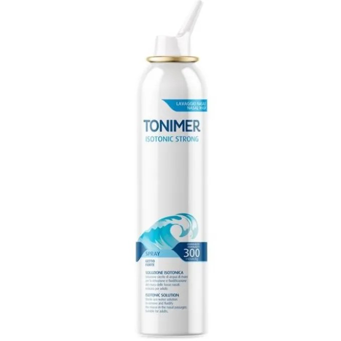 TONIMER ISOTONIC STRONG SPRAY 200 ML OSMOLALITÀ 300 MOSM/KG - SOLUZIONE ISOTONICA STERILE DI ACQUA DI MARE PER IL LAVAGGIO NASALE, SENZA CONSERVANTI