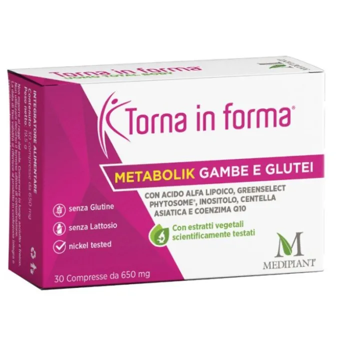 Torna In Forma Metabolik Gambe E Glutei 30 Capsule Perdita Di Peso
