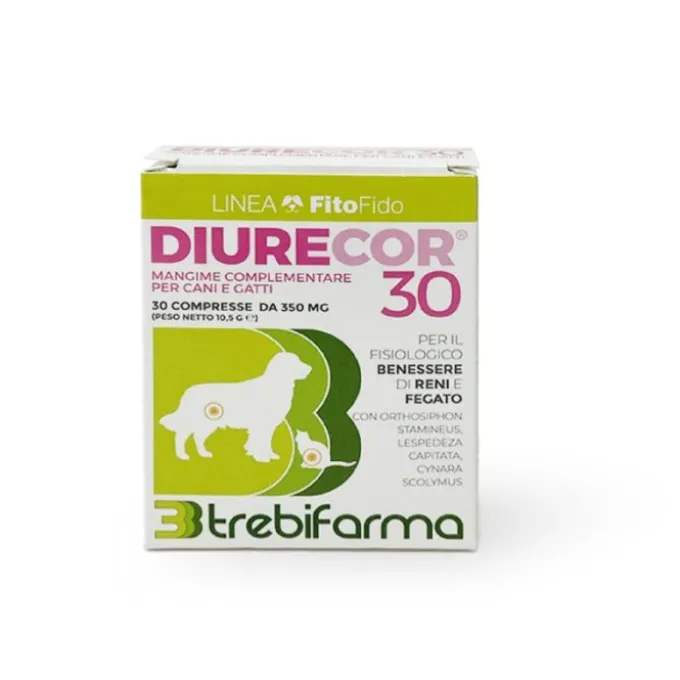 Trebifarma Diurecor Mangime Complementare Diuretico Cani E Gatti 30 Compresse
