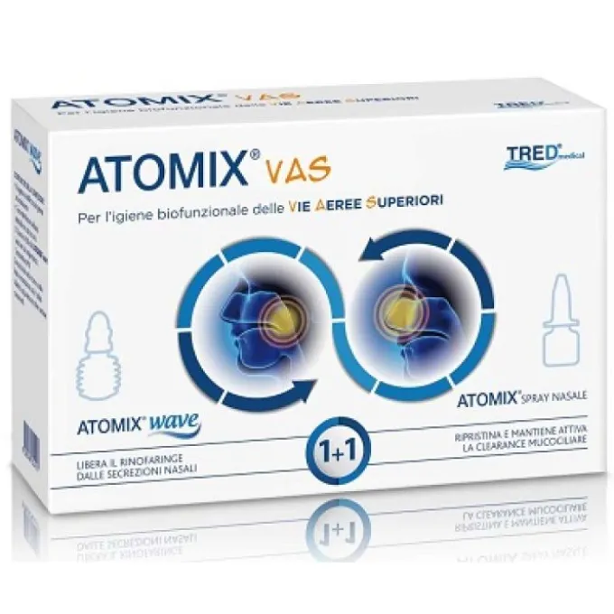 Tred Atomix Vas Kit Per Igiene Funzionale Delle Vie Aeree Superiori Atomic Wave + Spray
