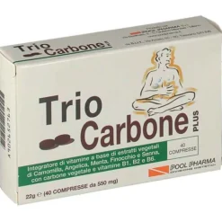 Trio Carbone Plus Integratore Contro Gas Intestinali 40 Compresse