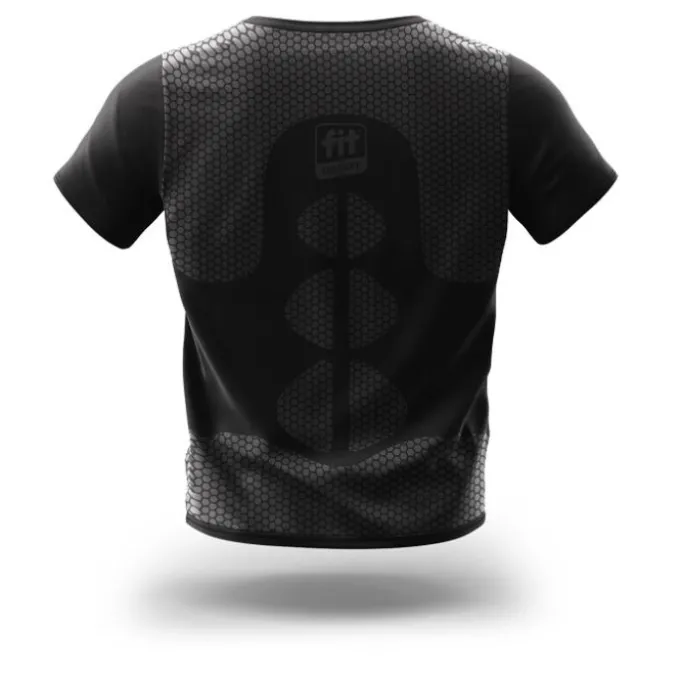 T-Shirt Fit Therapy Nero Taglia L-Xl Abbigliamento Uomo E Donna
