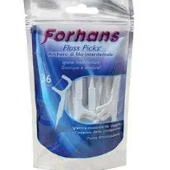 Uragme Forhans Floss Picks 36 Archetti Interdentali Kit Da Viaggio
