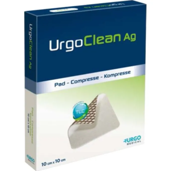 URGOCLEAN AG/SILVER 10X10CM 10 PEZZI - MEDICAZIONE AVANZATA ANTIMICROBICA