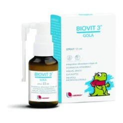 Uriach Biovit 3 Gola Spray Orale Integratore Per Bambini 15 Ml Disinfettanti Bocca E Gola Spray