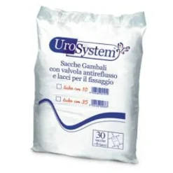 Urosystem Sacca Drenaggio Da Gamba Incontinenza Tubo 35 Cm 30 Pezzi Degenza
