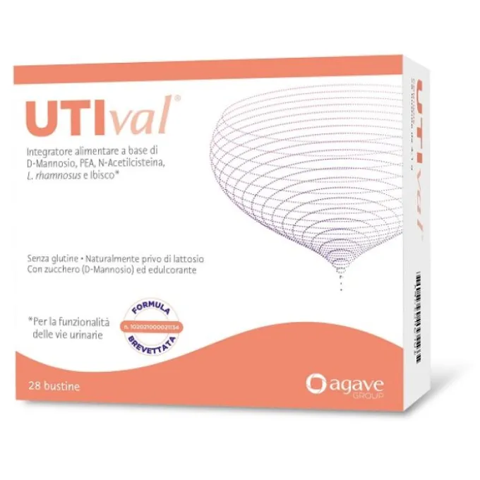 Utival 28 Bustine Naturalmente Privo Di Lattosio Con Zucchero D-Mannosio Ed Edulcorante Formula Brev