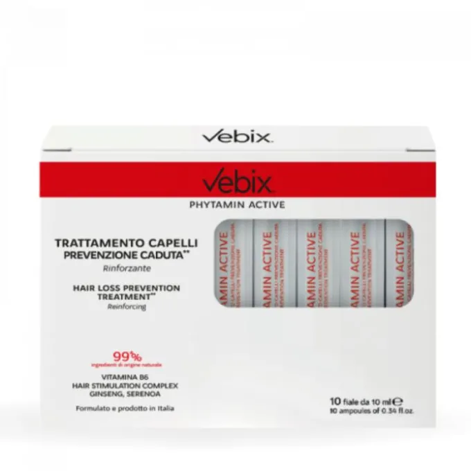 Vebix Phytamin Active Capelli Prevenzione Caduta 10 Fiale Da10 Ml
