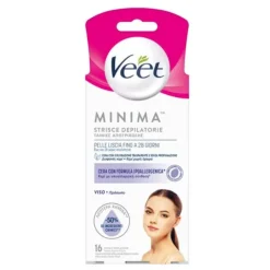 Veet Minima Strisce Depilatorie Viso 16 Pezzi Accessori Igiene, Cura E Depilazione