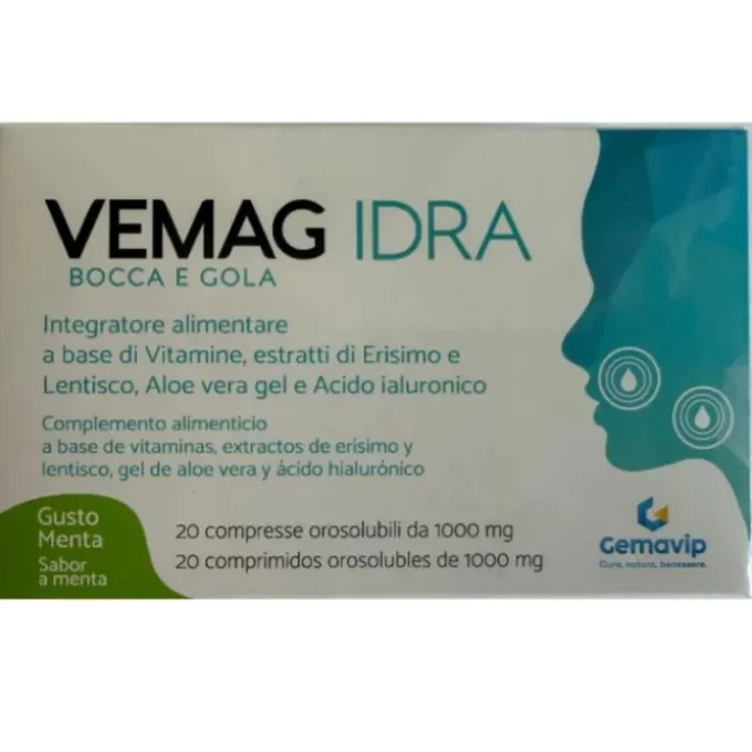 VEMAG IDRA BOCCA GOLA MENTA 40 COMPRESSE OROSOLUBILI - INTEGRATORE ALIMENTARE