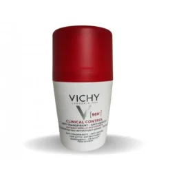 Vichy Deodorante Clinical Control 96H Anti -Traspirante. No Alcool. Anti -Batterico. Ipoallergenico. Pelli Sensibili. Anti -Odore. 50 Ml