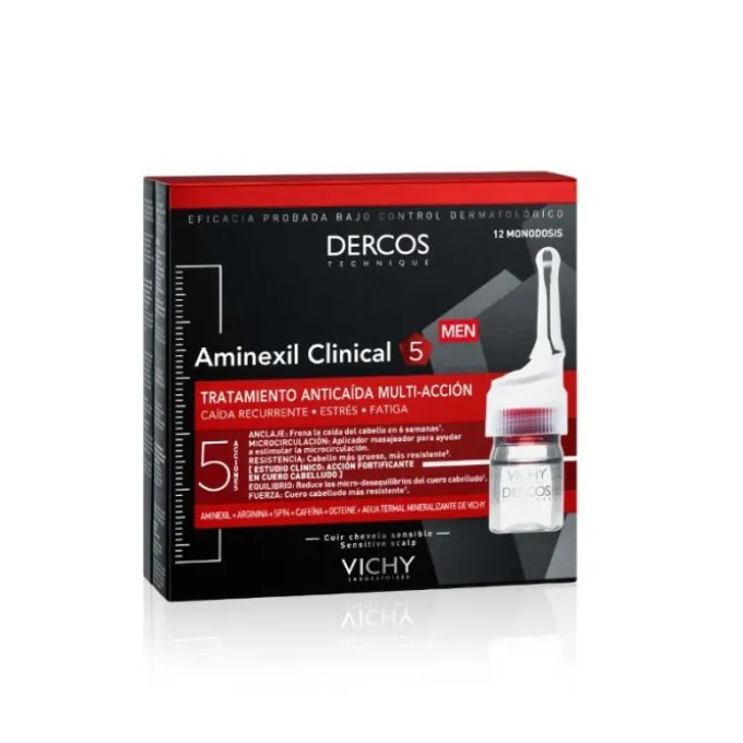Vichy Dercos Aminexil Trattamento Anticaduta Uomo 12 Fiale 12 X 6 Ml Trattamenti Anticaduta