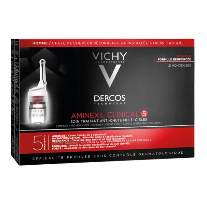 Vichy Dercos Aminexil Trattamento Anticaduta Uomo 21 Fiale 21 X 6 Ml Trattamenti Anticaduta