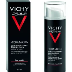 Vichy Homme Hydra Mag C + Trattamento Idratante Anti -Fatica Viso + Occhi 50 Ml