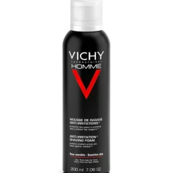 Vichy Homme Sensi Shave - Schiuma Da Barba Anti-Irritazioni 200 Ml Rasatura