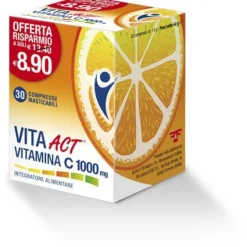 Vita Act Vitamina C 1000 Mg Integratore Difese Immunitarie 30 Compresse Masticabili