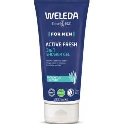 Weleda For Men Active Fresh 3In1 Shower Gel 200 Ml Detersione Pelle Normale