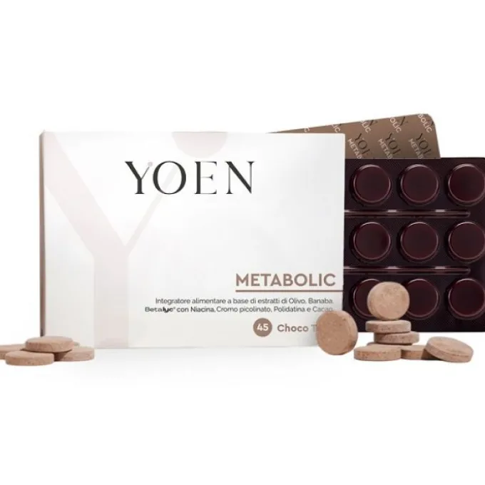 Yoen Metabolic 45 Compresse Masticabili Con Edulcoranti Senza Glutine E Lattosio