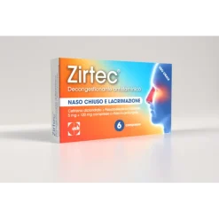 Zirtec Decongestionante Antistaminico 6 Cpr 5 Mg + 120 Mg Rilascio Prolungato