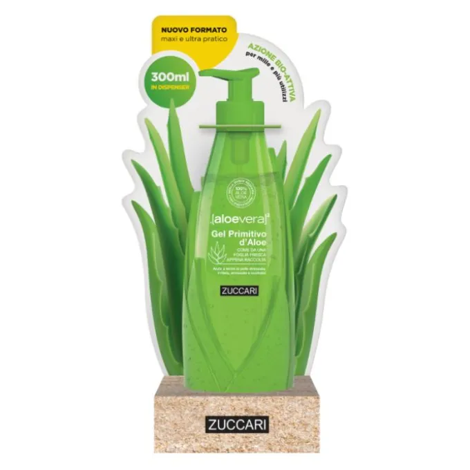 Zuccari Aloevera2 Gel Primitivo Dispenser 300 Ml Idratazione Pelle Normale