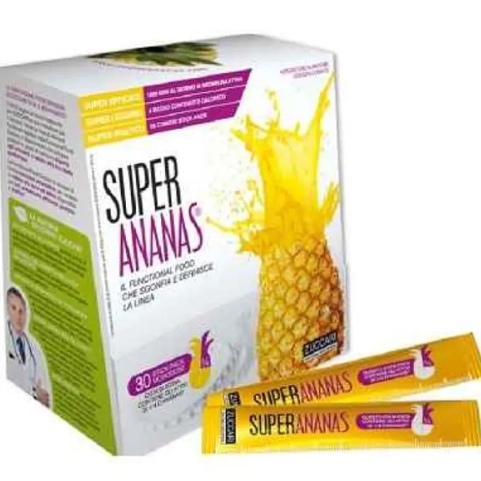 Zuccari Super Ananas Integratore Drenante 30 Stick-Pack Controllo Della Fame E Del Metabolismo