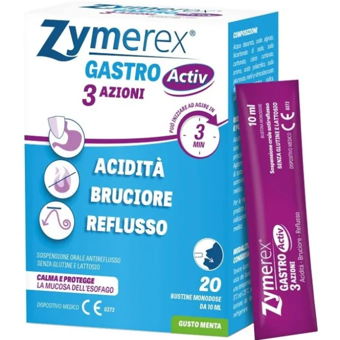 Zymerex Gastro Activ 3 Azioni 20 Bustine Da 10 Ml. Reflusso