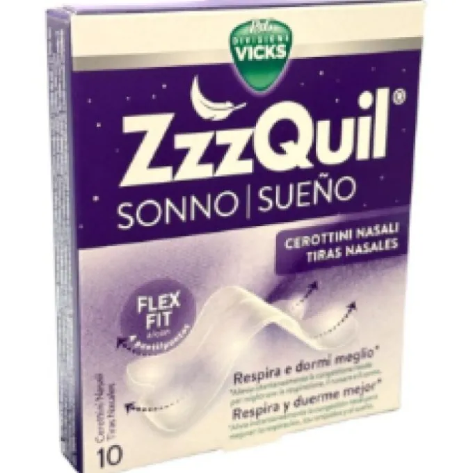 Zzzquil Breathe Easy Cerotti Nasali Aroma Lavanda Taglia Media 10 Pezzi - Dispositivo Medico Classe